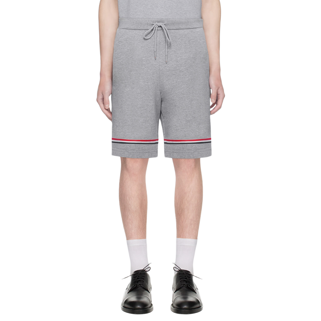 Thom Browne Style Tricolor ribbon unisex shorts