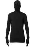 KUSIKOHC cut-out mask gloved sweatshirt