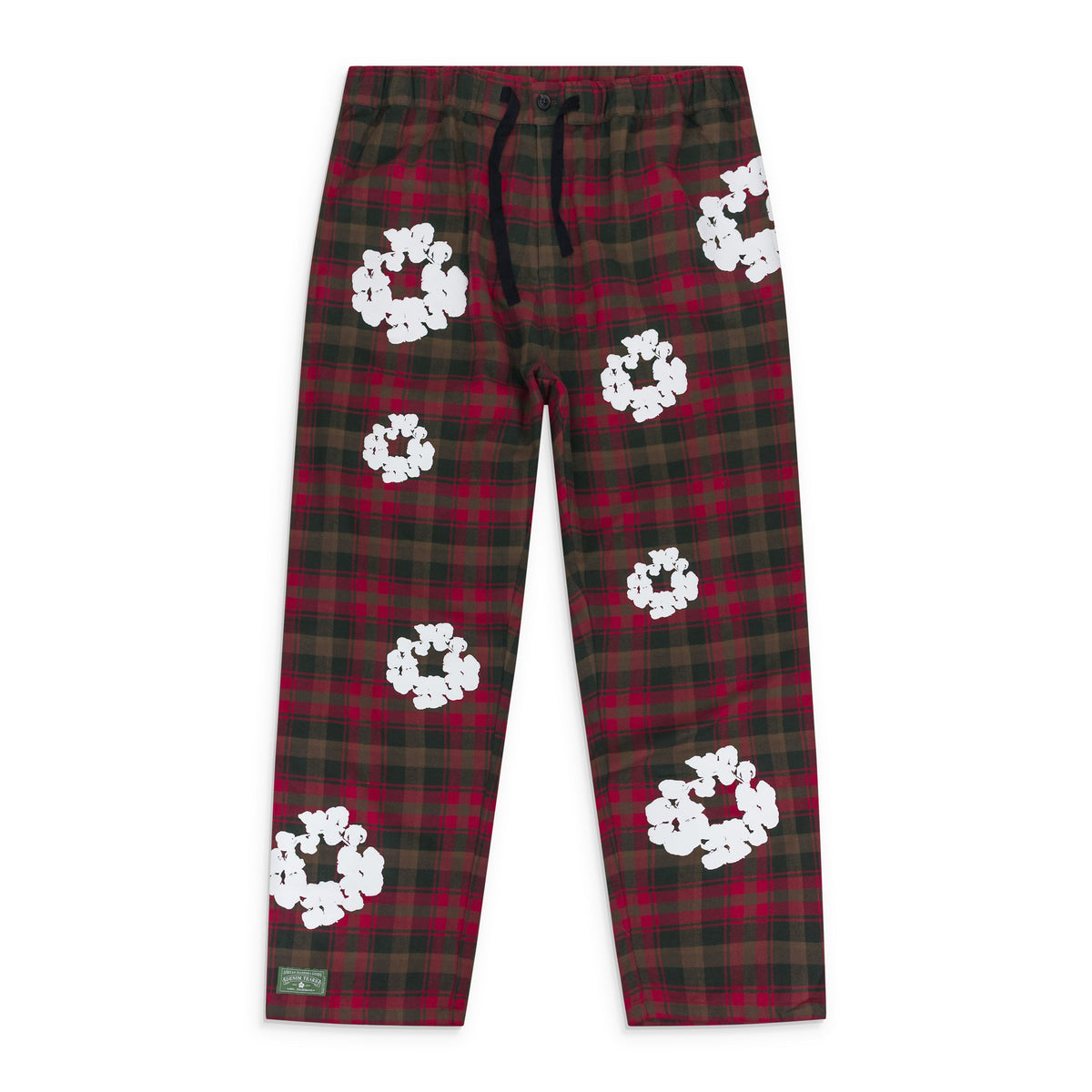 Red Cotton Wreath Pajama Pants