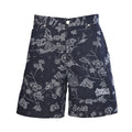 Floral Print Denim Shorts