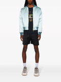 RHUDE logo-embroidered satin bomber jacket