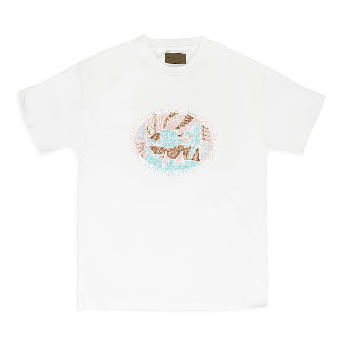 WHITE BEADED NILE RIVER T-SHIRT