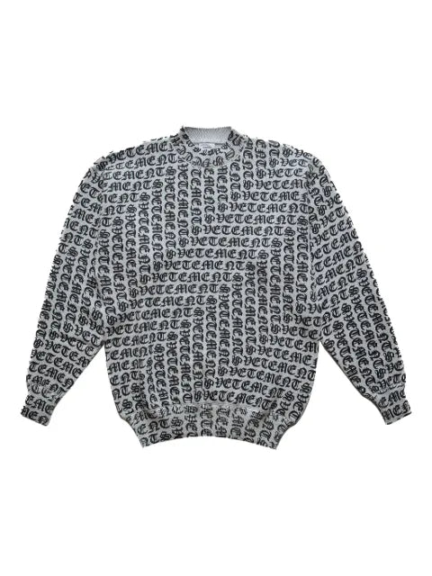 VETEMENTS Gothic Monogram "Grey" sweater