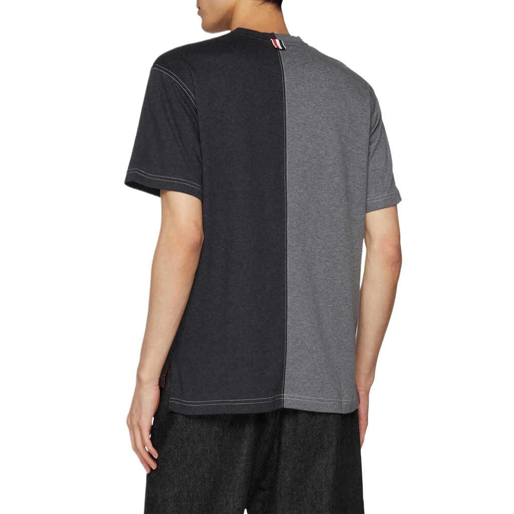 Classic Four-Bar T-Shirt with Button Side Vents - Premium Cotton | Thom Browne