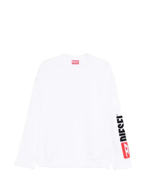Diesel crewneck sweatshirt with logo patch embroidery