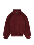RHUDE zip-up velvet track jacket