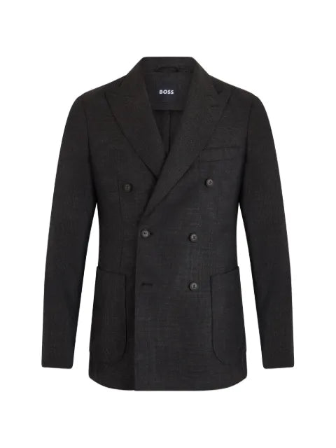 BOSS double-breasted textured blazer