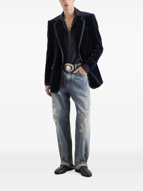 Dolce & Gabbana Sicilia single-breasted tuxedo jacket in velvet