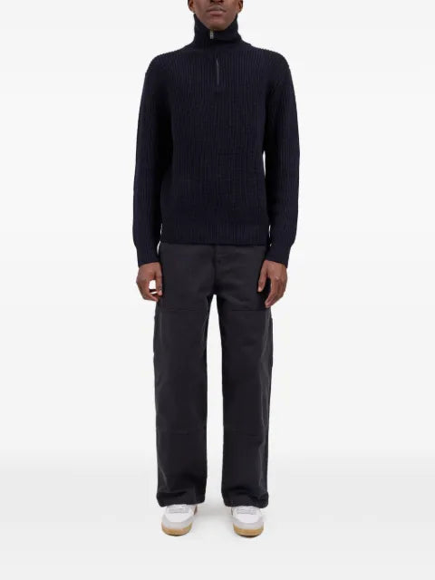 A.P.C. ribbed-knit half-zip sweater