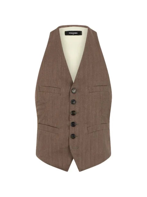DSQUARED2 oversized crinkled vest