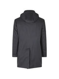Moorer hooded single-breasted jacket