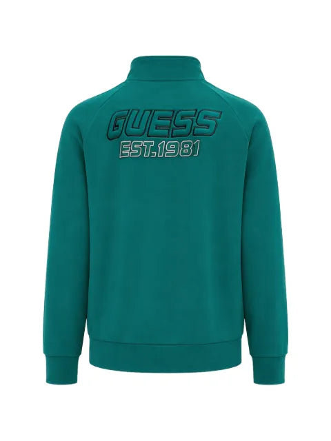 GUESS USA logo-embroidered zip-up jacket