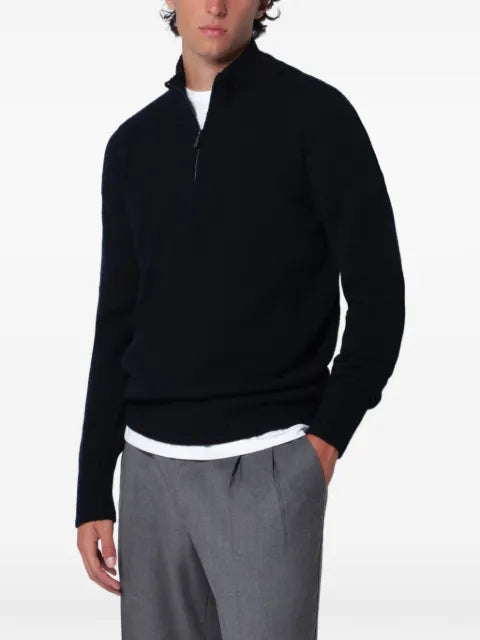 Drumohr quarter-zip ribbed-trim sweater