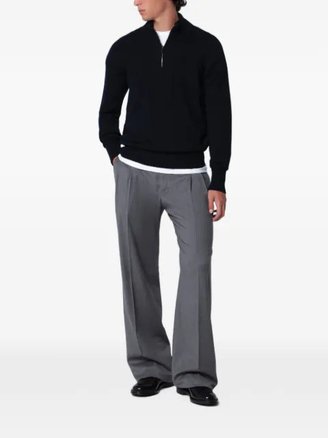 Drumohr quarter-zip ribbed-trim sweater