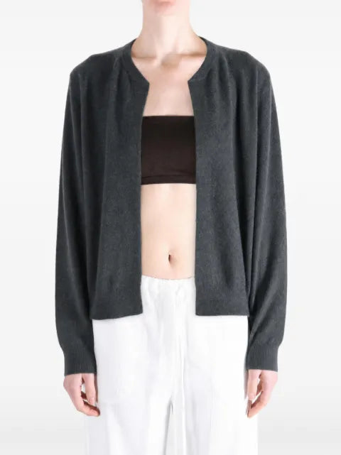 Frenckenberger fine-knit open-front cardigan