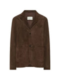 Seventy suede notched-lapel jacket