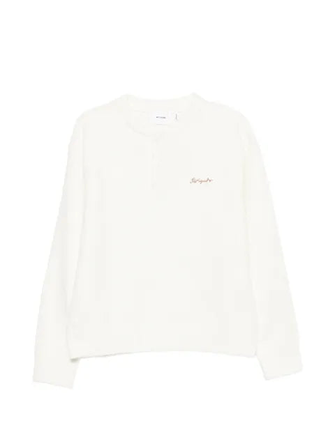 Axel Arigato Tag embroidered-logo bouclé sweater