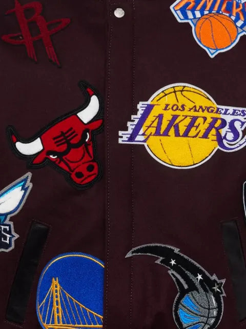 Jeff Hamilton NBA collage patch jacket