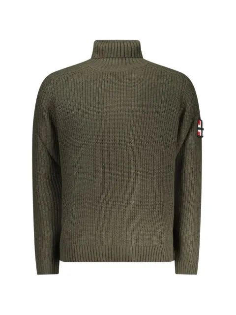 Norwegian Rain ribbed-knit logo-patch sweater