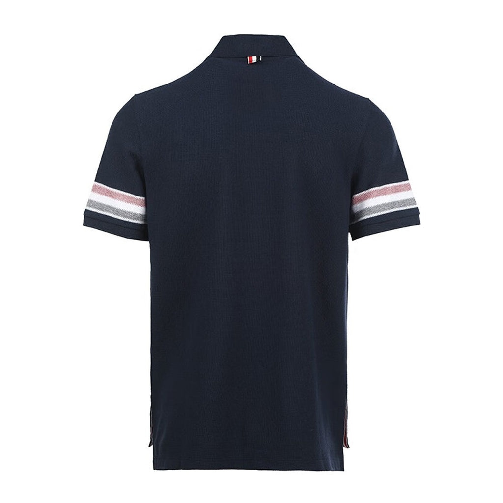Men's Casual Polo Shirt — Blue & White | Thom Browne