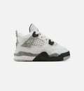 Air Jordan 4 Retro White Cement Infant/Toddler Lifestyle Shoes - Summit White/Fire Red/Cement Grey/Black