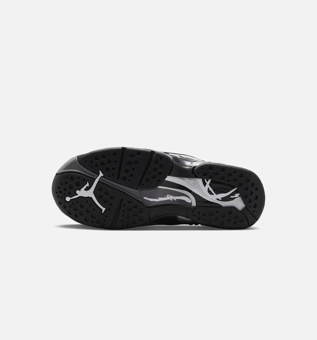 Air Jordan 8 Retro Chrome Big Kids' Sneakers - Black / White / Light Graphite