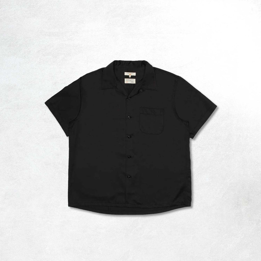 Nudie Jeans Arthur Bowling Shirt Saftey Pin: Black