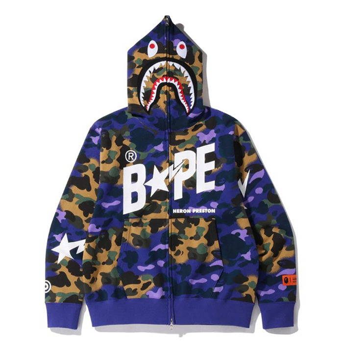 BAPE Star Camo Shark Zip Hoodie