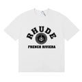 Rhude French Riviera Anchor Vintage Logo White Oversized T‑Shirt