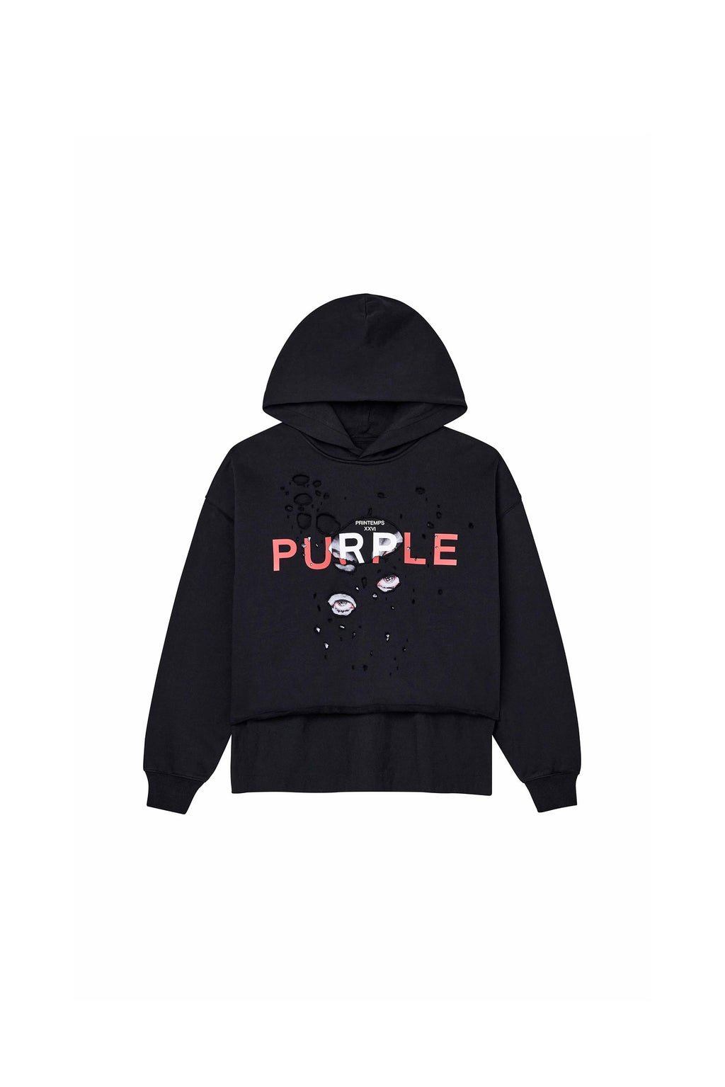 Cutout Double Layer Hoodie