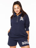 DREW QUATRER ZIP NAVY