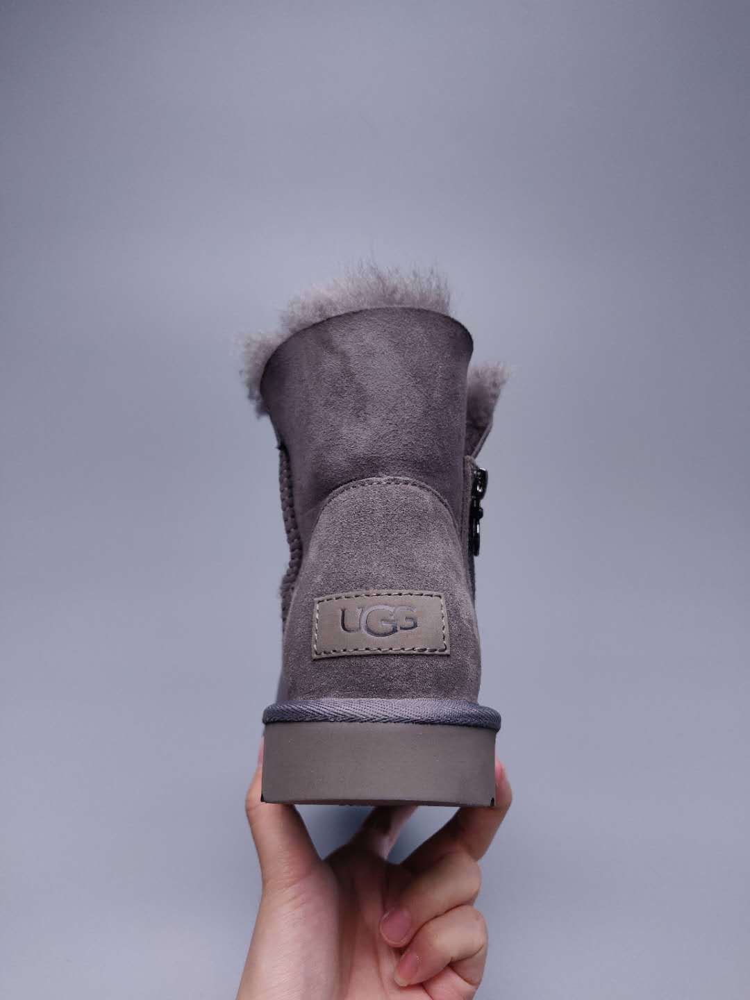Grey Side Zip Ankle Boots — New Arrival | In Stock