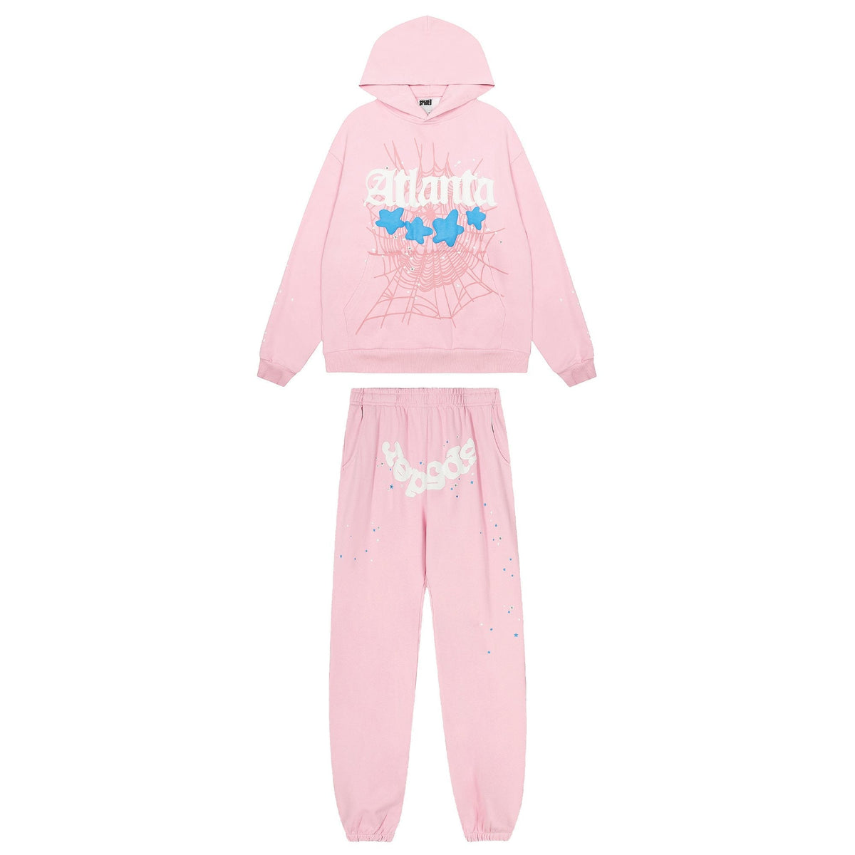 Sp5der Spiderweb Graphic Hoodie & Sweatpants Matching Set