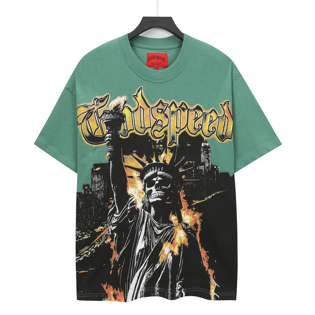 Godspeed Statue of Liberty Graphic T-Shirt