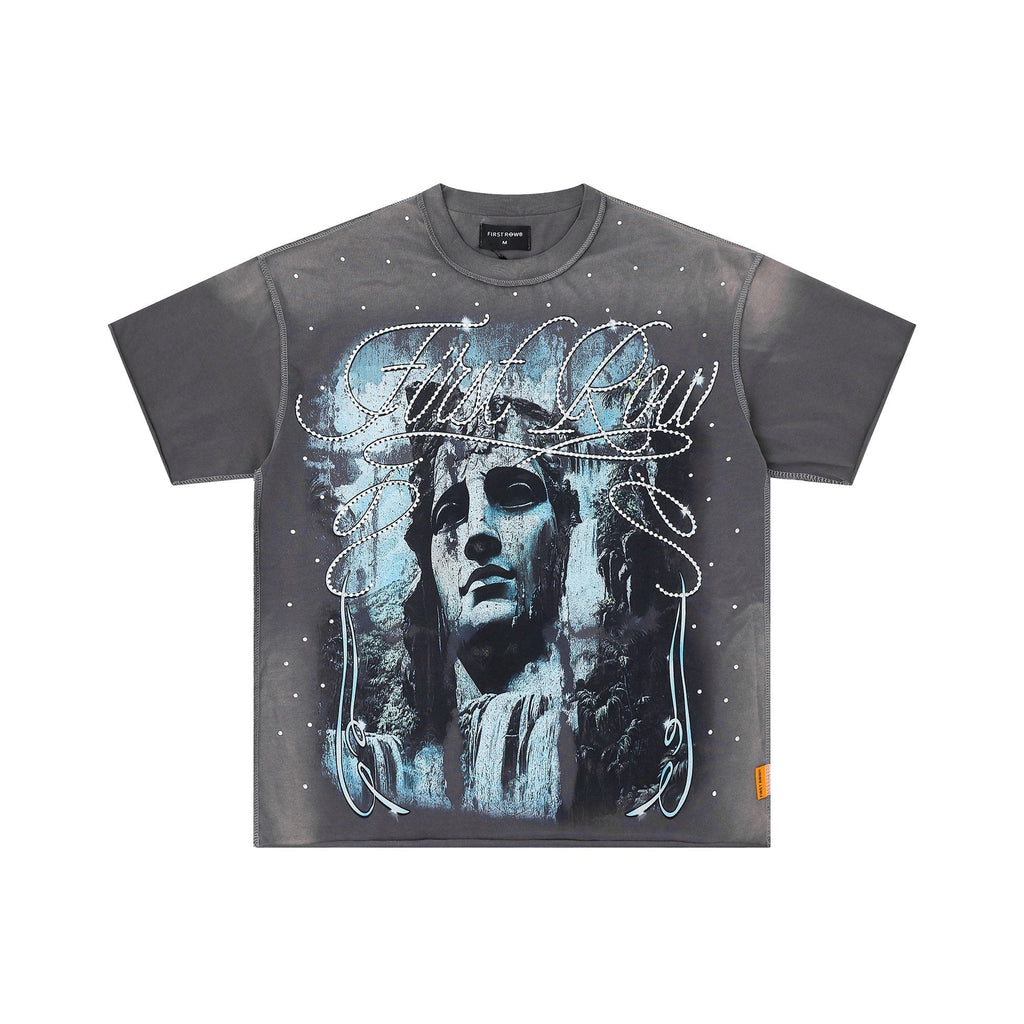 FIRST ROW Lost Utopia Unearth Cropped Graphic T-Shirt