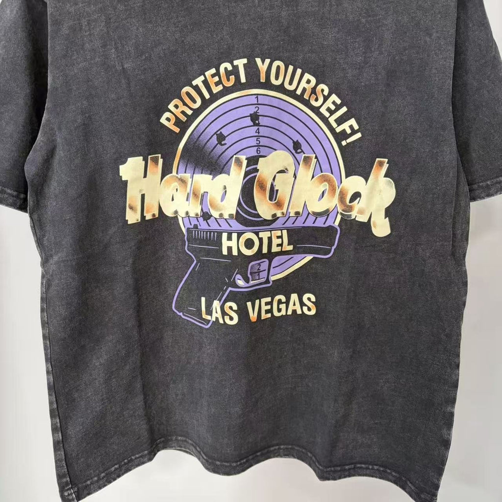 TRIPLE SEVENS Hard Glock Hotel Las Vegas Washed Graphic T-Shirt