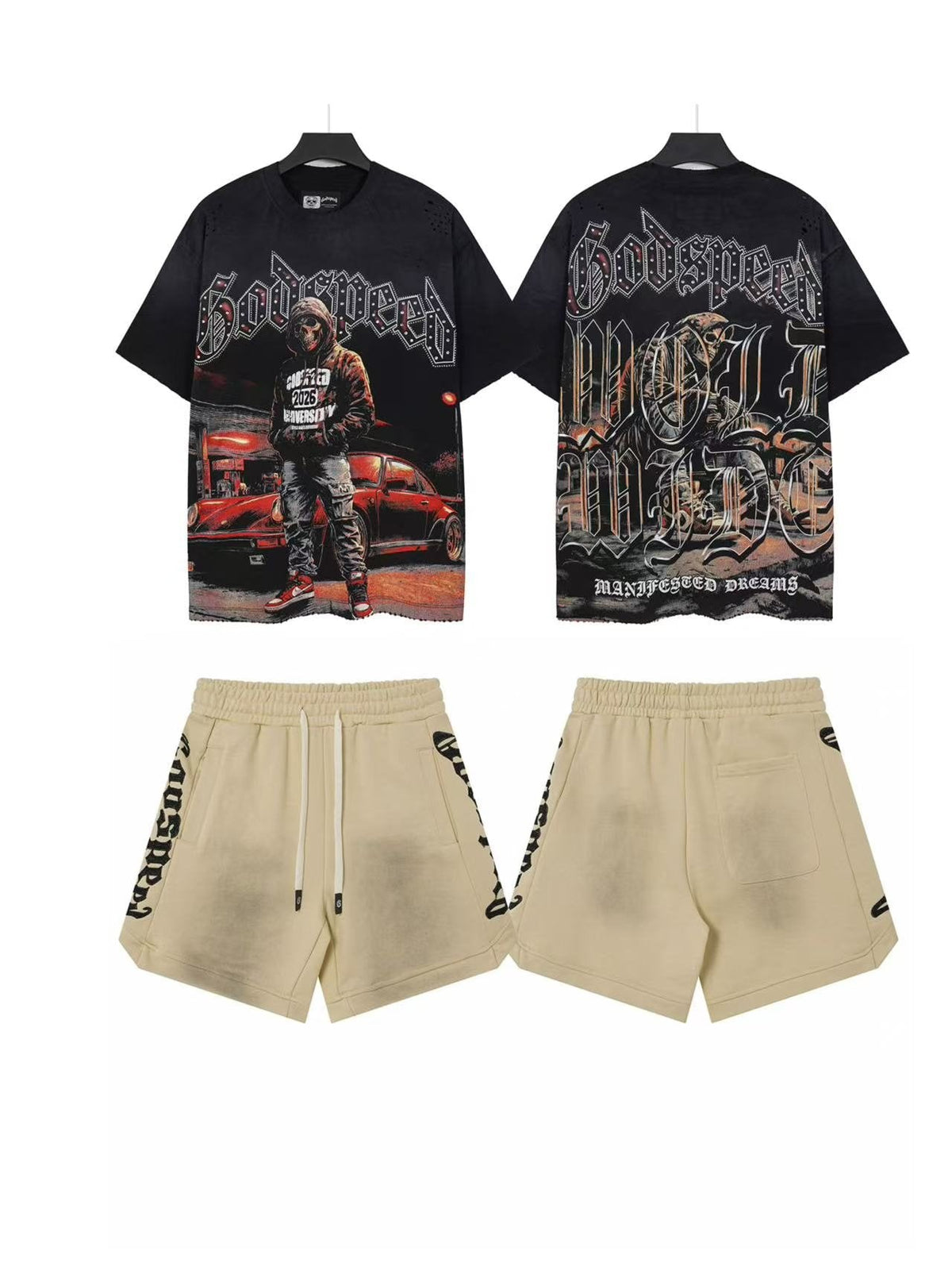 Godspeed Racing Car Graphic Short-Sleeve Set