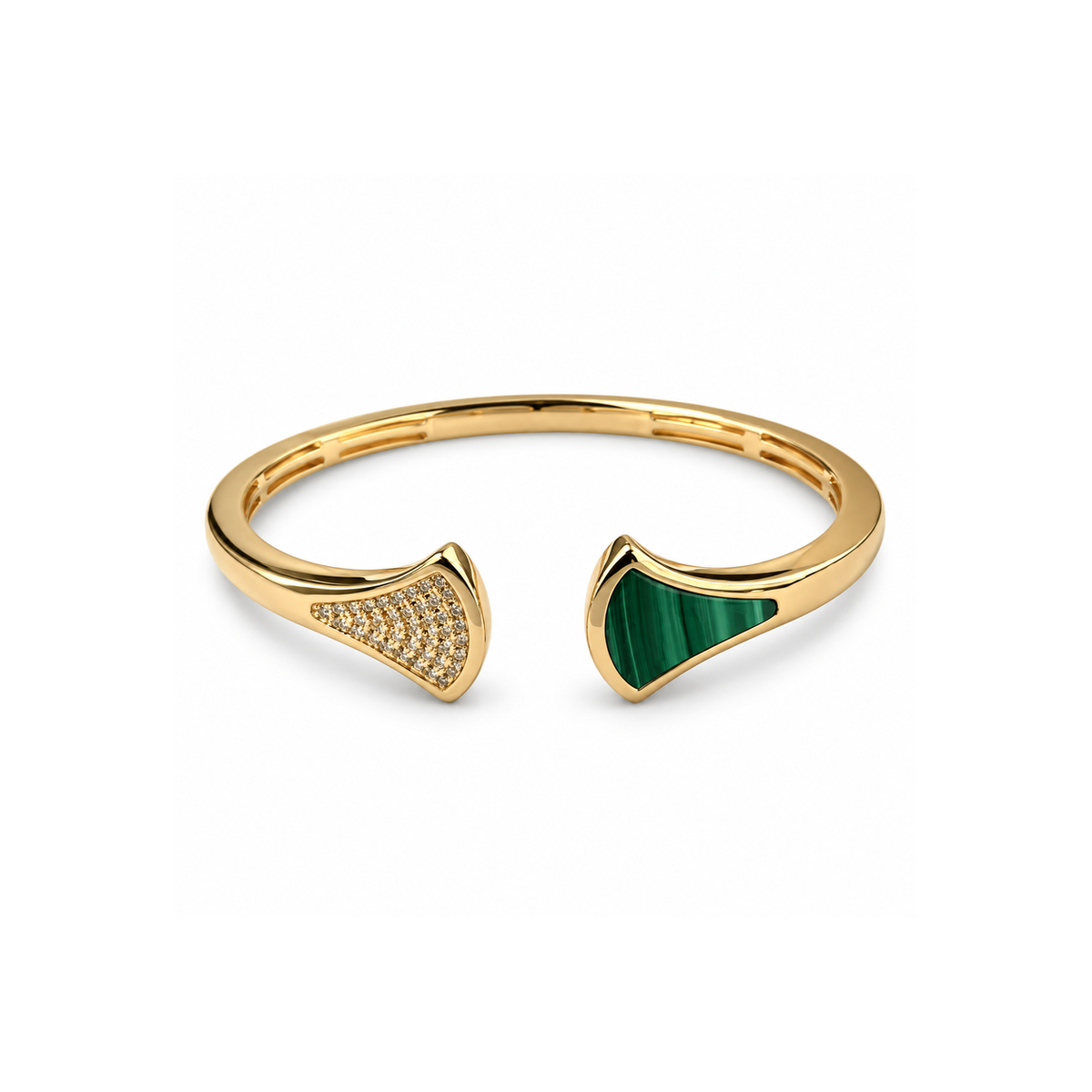 BVLGARI Malachite Fan-Shaped Bracelet