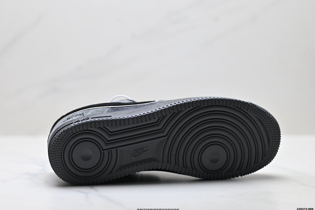 Nike Air Force 1 Low Charcoal Black Unisex Sneakers Style 08