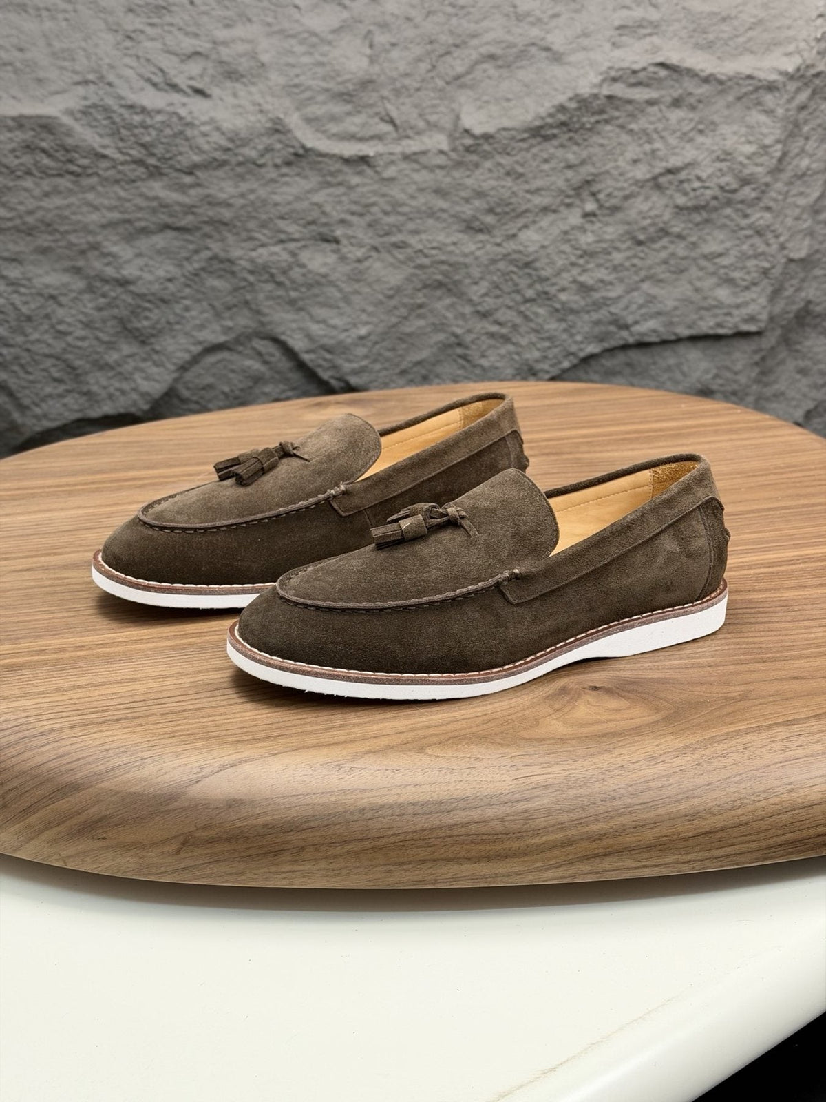 Brunello Cucinelli Brown Tassel Loafers