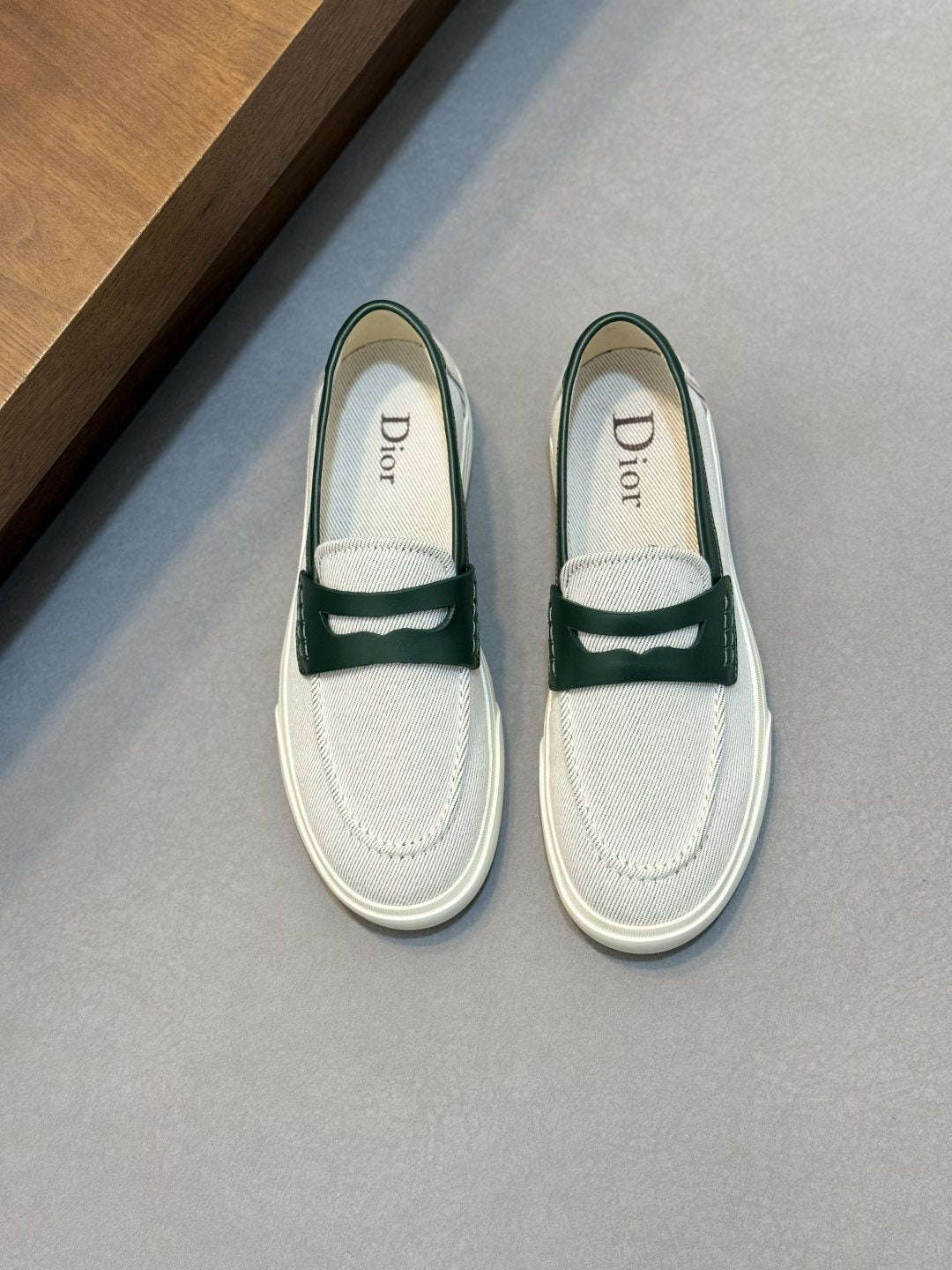 Dior Men's Vamp-Strap Slip-On Shoes
