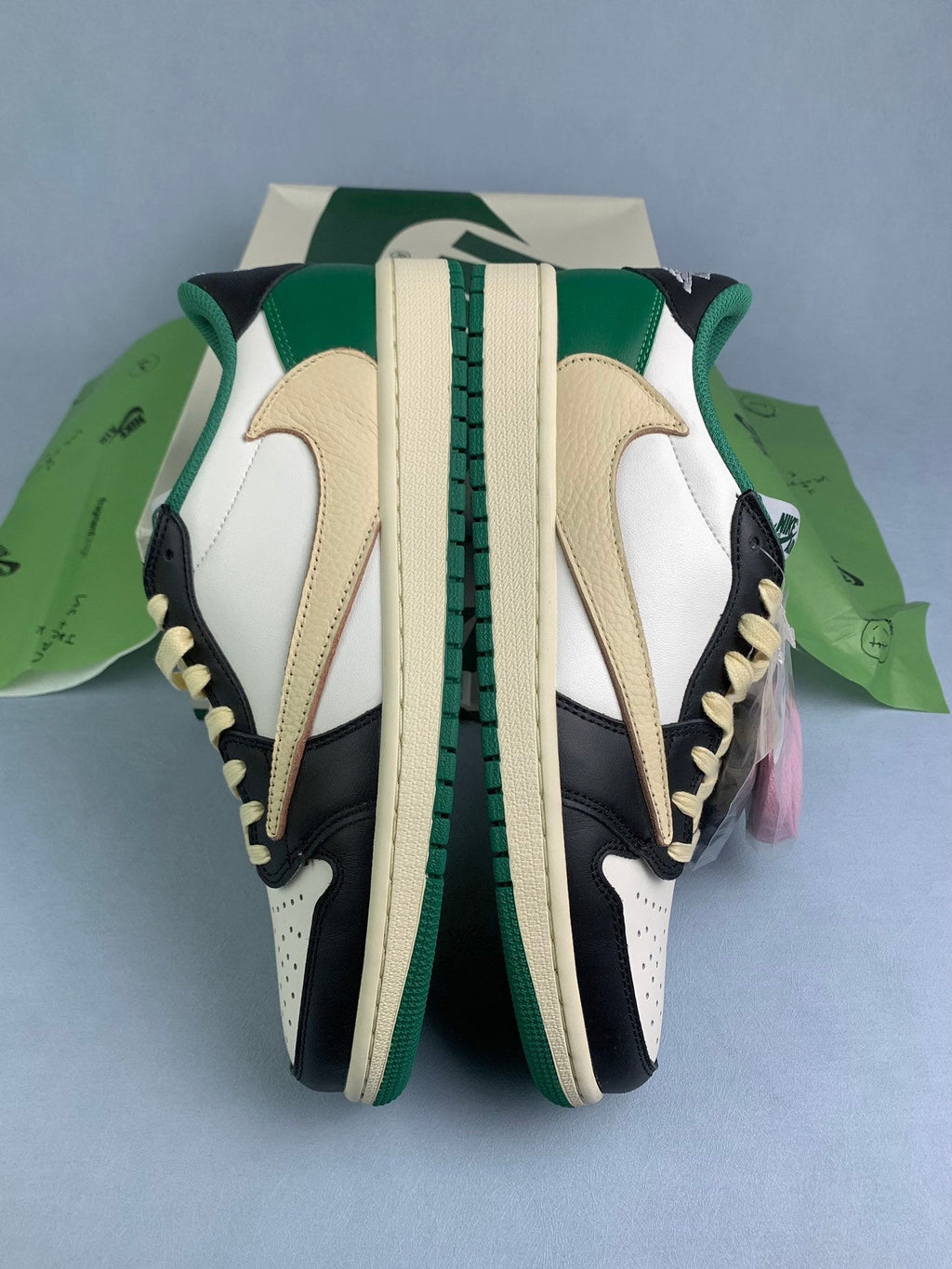 Air Jordan 1 Low Black/Green Unisex Sneakers DM7866-128