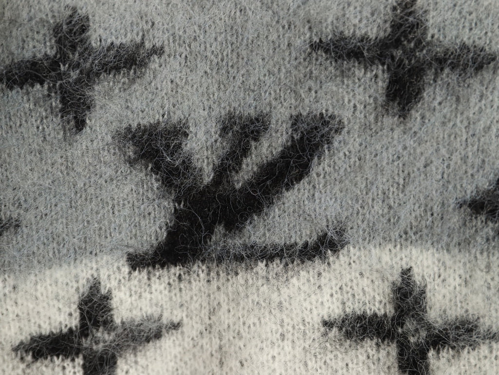 Louis Vuitton Gradient Monogram-Style V-Neck Cardigan - Gray and Black